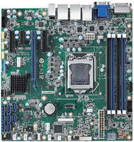 ASMB-586G2-00A1, Advantech LGA 1151 Intel® Xeon® E & 8th/9th Generation Core™ MicroATX Server Board with 4 DDR4, 4 PCIe, 6 USB 3.1, 8 SATA3