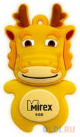 Флеш накопитель 8GB Mirex Dragon, USB 2.0, Желтый