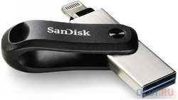 Флешка 64Gb SanDisk iXpand Go USB 3.0 Lightning серебристый черный SDIX60N-064G-GN6NN