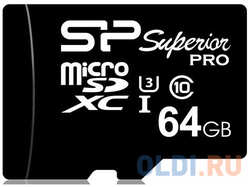 Флеш карта microSD 64GB Silicon Power Superior microSDXC Class 10 UHS-I U3 90 / 80 MB / s (SD адаптер) (SP064GBSTXDU3V10SP)