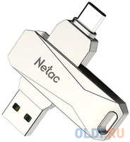 Флеш Диск Netac U782C 64Gb, USB3.0+TypeC, металлическая (NT03U782C-064G-30PN)
