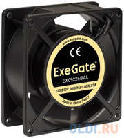 Exegate EX289003RUS Вентилятор 220В ExeGate EX09225BAL (92x92x25 мм, 2-Ball (двойной шарикоподшипник), подводящий провод 30 см, 2600RPM, 35dBA)