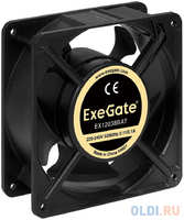 Exegate EX289019RUS Вентилятор 220В ExeGate EX12038BAT (120x120x38 мм, 2-Ball (двойной шарикоподшипник), клеммы, 2700RPM, 43dBA)