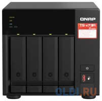 SMB QNAP TS-473A-8G NAS, 4-tray w/o HDD, 2xM.2 SSD Slot. Quad-сore AMD Ryzen Embedded V1500B 2.2 GHz, 8GB DDR4 (1 x 8GB) up to 64GB (2 x 32GB), 2x 2.5
