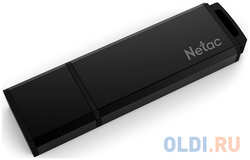Флеш Диск Netac U351 32Gb, USB3.0, с колпачком, металлическая чёрная
