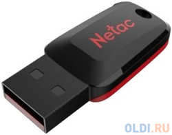 Флеш Диск Netac U197 64Gb, USB2.0, пластиковая, черная (NT03U197N-064G-20BK)