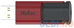 Флеш Диск Netac U182 16Gb, USB3.0, сдвижной корпус, пластиковая чёрно-красная