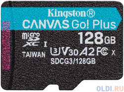 Флеш карта microSDXC 128Gb Kingston, UHS-II Class U3 V30 A2, чтение: 170Мб/с, запись: 90Мб/с, без адаптера