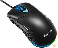 Игровая мышь Sharkoon Light2 200 (PixArt PMW 3389, 6 кнопок, 16000 dpi, USB, RGB подсветка) (LIGHT2-200)