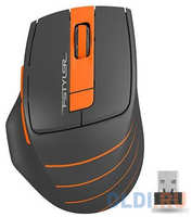 Мышь беспроводная A4TECH Fstyler FG30S оранжевый серый USB