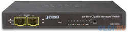 Planet IPv4/IPv6 Managed 8-Port 10/100/1000Mbps + 2-Port 100/1000X SFP Gigabit Desktop Ethernet Switch (POE PD, External PWR)
