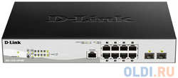 Коммутатор D-Link DGS-1210-10P / ME / B1A 8G 2SFP 8PoE управляемый (DGS-1210-10P/ME/B1A)