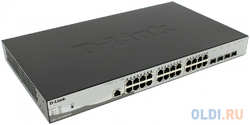 Коммутатор D-Link DGS-1210-28MP / ME / B1A Управляемый коммутатор 2 уровня с 24 портами 10 / 100 / 1000Base-T и 4 портами 1000Base-X SFP (24 порта с поддержко (DGS-1210-28MP/ME/B1A)