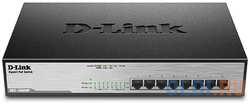 Коммутатор D-Link DGS-1008MP / B1A Неуправляемый коммутатор с 8 портами 10 / 100 / 1000Base-T с поддержкой PoE 802.3af / 802.3at (30 Вт, PoE?бюджет 125 Вт), ф (DGS-1008MP/B1A)