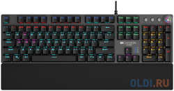 Canyon Проводная игровая клавиатура, черные 104 механических переключателя, срок службы ключа 60 миллионов раз, 22 типа ламп, Re