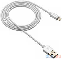 Кабель CANYON Charge & Sync MFI braided cable with metalic shell, USB to lightning, certified by Apple, cable length 1m, OD2.8mm, Pearl