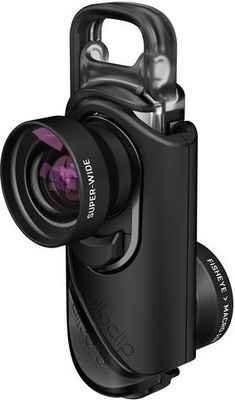 Объектив для iPhone 7, 7 Plus, Olloclip Core Lens Set. Цвет: линза черный, крепление черный, чехол черный.