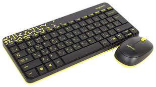 Комплект Logitech Combo MK 240 Nano Black-yellow (920-008213) 53015882