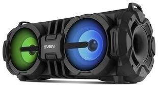 Портативная колонка Sven PS-485 (стерео, 28Вт, USB, Bluetooth, FM) черный 53505189