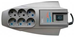 Сетевой фильтр Pilot X-Pro 3м (6 розеток) серый 53701406