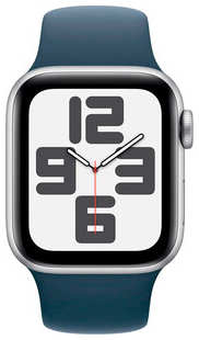 Смартф-часы Apple Watch SE 2023 A2722 40мм OLED корп.серебристый Sport Band рем.синий разм.брасл.:150-200мм (MRE23LL/A) 538122701