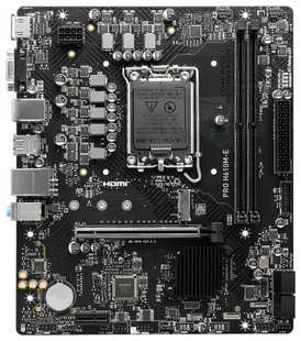 Материнская плата MSI PRO H610M-E (LGA1700, H610, 2xDDR5, mATX,VGA+HDMI) 538166941
