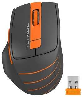 Мышь беспроводная A4Tech Fstyler FG30S grey/orange (USB, оптическая, 2000dpi, 6but, silent) (FG30S ORANGE) 538168951