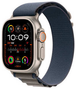 Смарт-часы Apple Watch Ultra 2 A2986 49мм OLED корп.титан Alpine loop рем.синий разм.брасл.:145-190мм (MREP3LL/A) 538171712