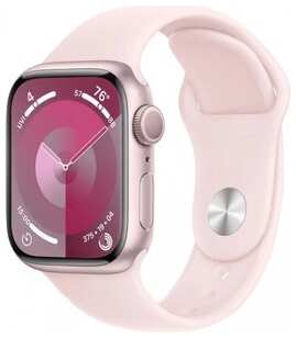Смарт-часы Apple Watch Series 9 A2978 41мм OLED корп. Sport Band рем. разм.брасл.:130-180мм (MR933LL/A)