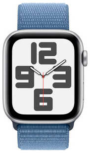 Смарт-часы Apple Watch SE 2023 A2723 44мм OLED корп.серебристый Sport Loop рем.синий разм.брасл.:130-200мм (MREF3LL/A) 538174515