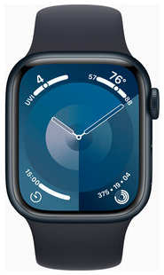 Смарт-часы Apple Watch Series 9 A2978 41мм OLED корп.темная ночь Sport Band рем.темная ночь разм.брасл.:150-200мм (MR8X3LL/A) 538174598