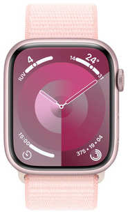 Смарт-часы Apple Watch Series 9 A2980 45мм OLED корп.розовый Sport Loop рем.розовый разм.брасл.:145-220мм (MR9J3LL/A) 538174599