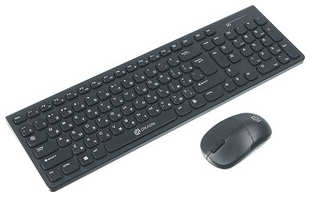 Комплект (клавиатура+мышь) беспроводной Oklick 220M клавиатура:, мышь: USB беспроводная slim Multimedia (1062000)