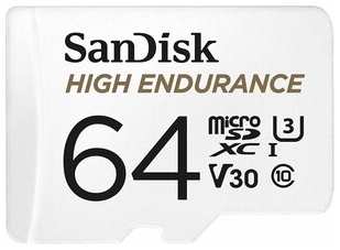 Карта памяти Sandisk 64GB High Endurance microSDXC Card with Adapter - for Dashcams & home monitoring 538255039