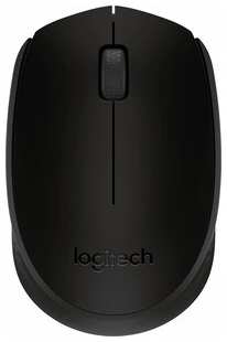 Мышь Logitech M171 (черная, оптическая, 1000dpi, 2.4 GHz/USB ресивер) (M/N: M-R0060 / C-U0010)