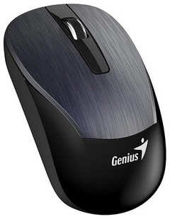 Мышь Genius ECO-8015 металлический серый (Iron Gray), 2.4GHz, BlueEye 800-1600 dpi, аккумулятор NiMH new package 538255279