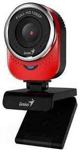 Веб-камера Genius QCam 6000, угол обзора 90гр по вертикали, вращение на 360гр, встроенный микрофон, 1080P полный HD, 30 кад (32200002408) 538260260