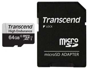 Карта памяти Transcend 64GB microSDXC Class 10 UHS-I U1, R100, W45MB/s without SD adapter (TS64GUSD350V) 538261285