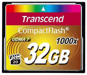 Карта памяти Transcend 32GB CompactFlash 1000x (TS32GCF1000) 538261759