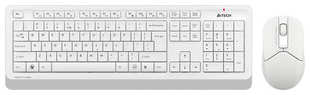 Клавиатура + мышь A4Tech Fstyler FG1012 клав:белый мышь:белый USB беспроводная Multimedia (FG1012 WHITE) 538263603