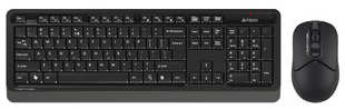 Клавиатура + мышь A4Tech Fstyler FG1012 клав:черный/серый мышь:черный USB беспроводная Multimedia (FG1012 BLACK) 538263605