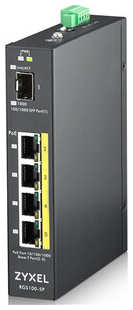 Коммутатор ZyXEL RGS100-5P, 5 Port unmanaged PoE Switch, 120 Watt PoE, DIN Rail, IP30, 12-58V DC (RGS100-5P-ZZ0101F) 538268863