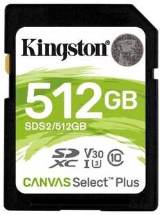 Флеш карта Kingston SDXC 512Gb Class10 SDS2/512GB Canvas Select Plus w/o adapter (SDS2/512GB) 538285408