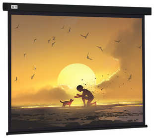 Экран для проектора Cactus 150x150 см Wallscreen CS-PSW-150X150-BK 1:1 настенно-потолочный рулонный