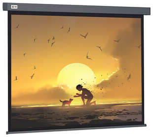 Экран для проектора Cactus 124.5x221 см Wallscreen CS-PSW-124X221-SG 16:9 настенно-потолочный рулонный