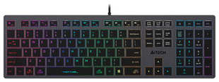 Клавиатура A4Tech Fstyler FX60H серый USB slim LED (FX60H GREY/NEON) 538293690
