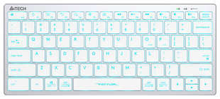 Клавиатура A4Tech Fstyler FX61 белый USB slim LED (FX61 WHITE) 538293693