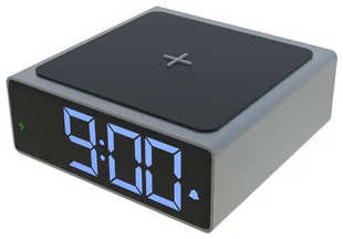 Часы-будильник с беспроводной зарядкой Ritmix RRC-900Qi Grey 538294078