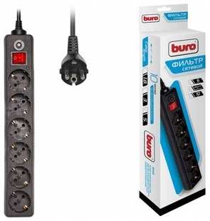Сетевой фильтр Buro 600SH-5-B 5м (6 розеток) черный 538400479