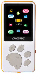MP3 плеер Digma S4 8Gb white/orange 538410721